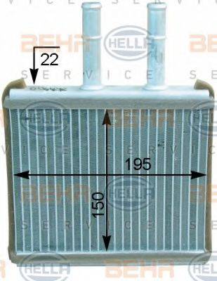 BEHR HELLA SERVICE 8FH351315751 Теплообмінник, опалення салону