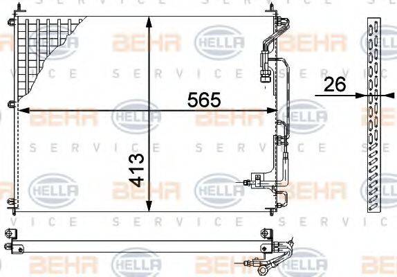 BEHR HELLA SERVICE 8FC351317221 Конденсатор, кондиціонер