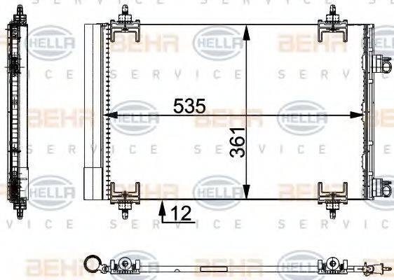 BEHR HELLA SERVICE 8FC351317571 Конденсатор, кондиціонер