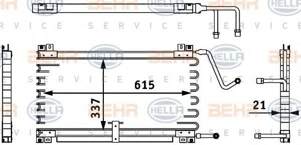 BEHR HELLA SERVICE 8FC351317681 Конденсатор, кондиціонер