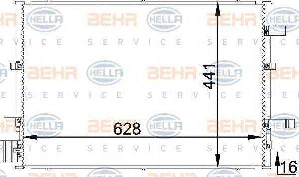 BEHR HELLA SERVICE 8FC351318361 Конденсатор, кондиціонер