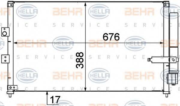 BEHR HELLA SERVICE 8FC351318611 Конденсатор, кондиціонер