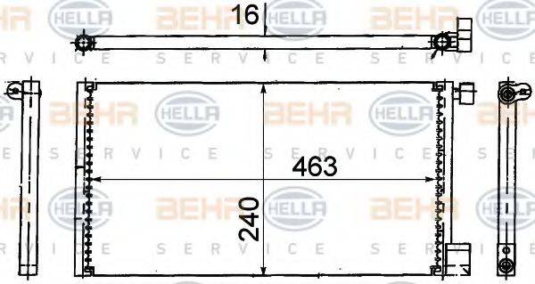 BEHR HELLA SERVICE 8FC351318771 Конденсатор, кондиціонер