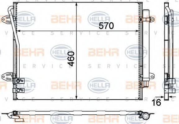 BEHR HELLA SERVICE 8FC351319431 Конденсатор, кондиціонер