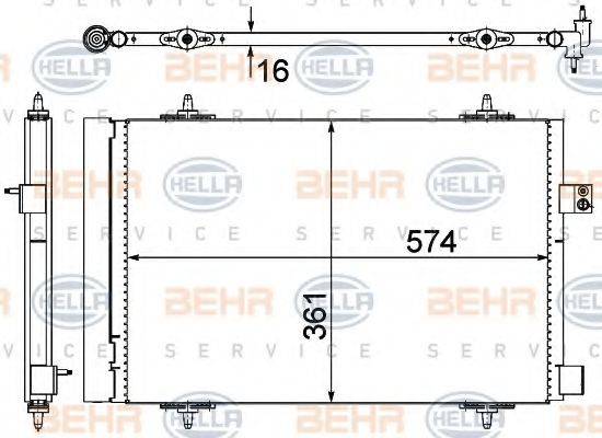 BEHR HELLA SERVICE 8FC351319451 Конденсатор, кондиціонер