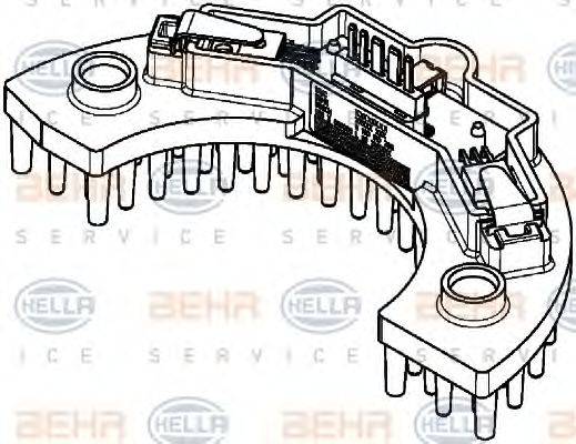 BEHR HELLA SERVICE 5HL351321561 Регулятор, вентилятор салону