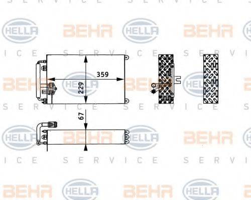 BEHR HELLA SERVICE 8FV351330141 Випарник, кондиціонер