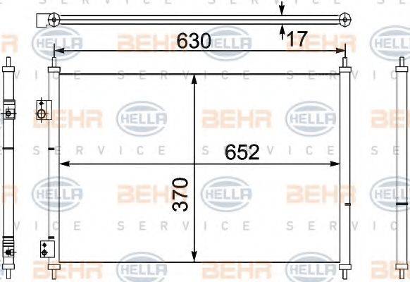 BEHR HELLA SERVICE 8FC351330401 Конденсатор, кондиціонер