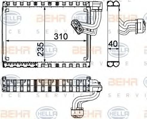 BEHR HELLA SERVICE 8FV351330671 Випарник, кондиціонер