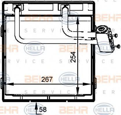 BEHR HELLA SERVICE 8FV351336081 Випарник, кондиціонер