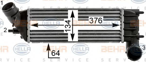 BEHR HELLA SERVICE 8ML376700711 Інтеркулер