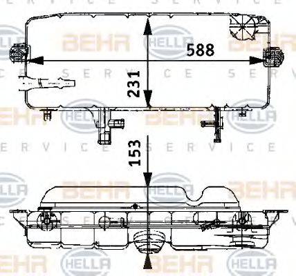 BEHR HELLA SERVICE 8MA376705301 Компенсаційний бак, охолоджуюча рідина