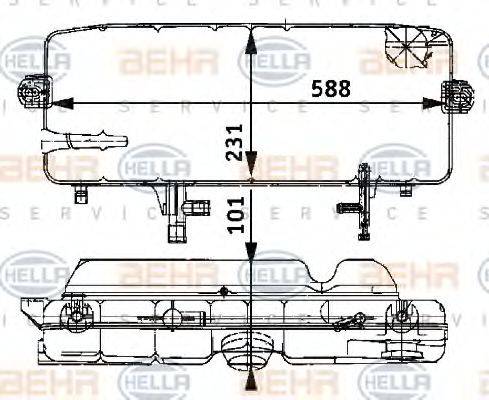 BEHR HELLA SERVICE 8MA376705311 Компенсаційний бак, охолоджуюча рідина