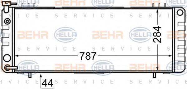 BEHR HELLA SERVICE 8MK376705771 Радіатор, охолодження двигуна