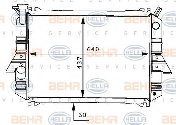 BEHR HELLA SERVICE 8MK376706261 Радіатор, охолодження двигуна