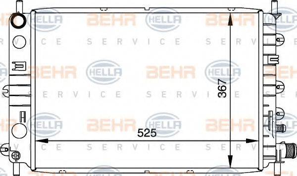 BEHR HELLA SERVICE 8MK376706651 Радіатор, охолодження двигуна