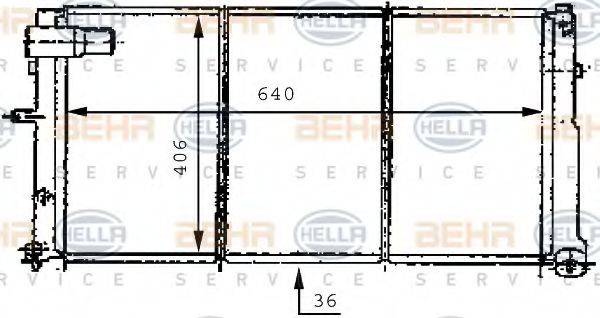 BEHR HELLA SERVICE 8MK376707211 Радіатор, охолодження двигуна