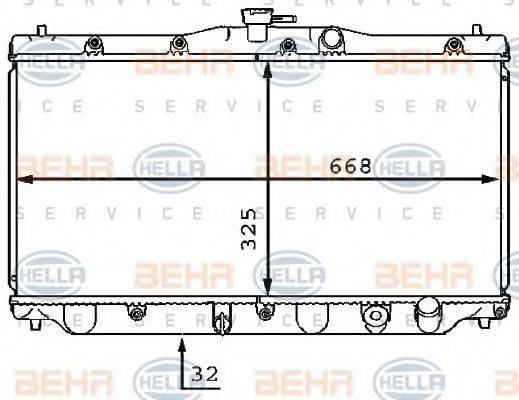 BEHR HELLA SERVICE 8MK376707501 Радіатор, охолодження двигуна