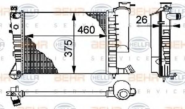 BEHR HELLA SERVICE 8MK376710251 Радіатор, охолодження двигуна