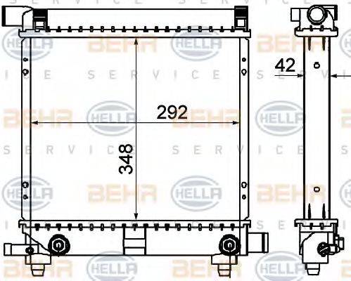 BEHR HELLA SERVICE 8MK376711311 Радіатор, охолодження двигуна