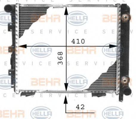 BEHR HELLA SERVICE 8MK376711331 Радіатор, охолодження двигуна