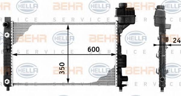 BEHR HELLA SERVICE 8MK376713041 Радіатор, охолодження двигуна