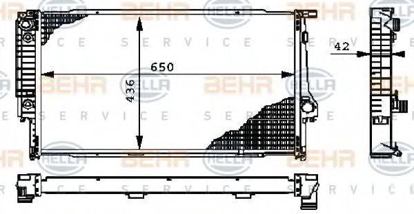 BEHR HELLA SERVICE 8MK376713221 Радіатор, охолодження двигуна