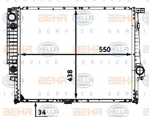 BEHR HELLA SERVICE 8MK376713251 Радіатор, охолодження двигуна