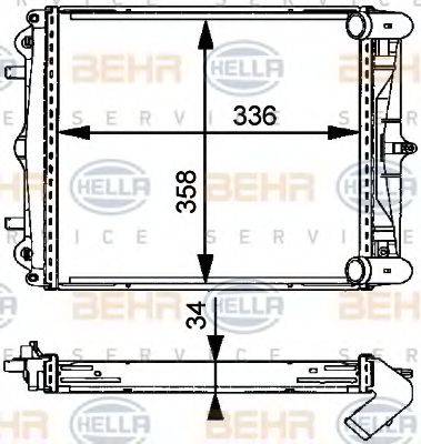 BEHR HELLA SERVICE 8MK376713791 Радіатор, охолодження двигуна