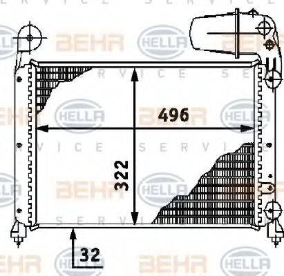 BEHR HELLA SERVICE 8MK376716121 Радіатор, охолодження двигуна