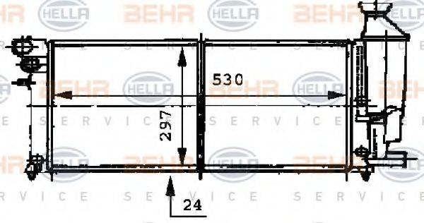 BEHR HELLA SERVICE 8MK376716471 Радіатор, охолодження двигуна