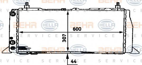 BEHR HELLA SERVICE 8MK376716641 Радіатор, охолодження двигуна