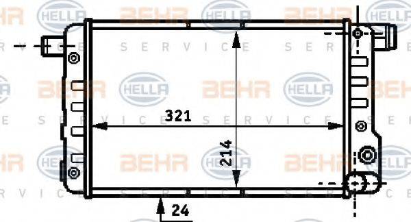 BEHR HELLA SERVICE 8MK376717051 Радіатор, охолодження двигуна