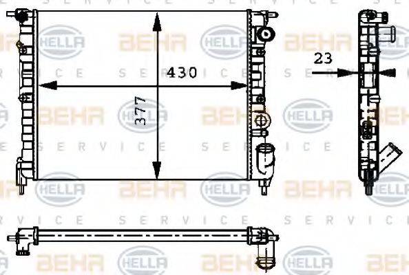 BEHR HELLA SERVICE 8MK376717271 Радіатор, охолодження двигуна