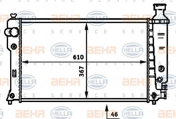 BEHR HELLA SERVICE 8MK376717661 Радіатор, охолодження двигуна