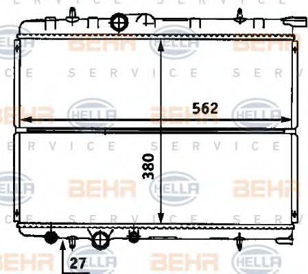 BEHR HELLA SERVICE 8MK376718161 Радіатор, охолодження двигуна