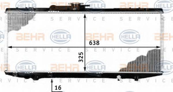 BEHR HELLA SERVICE 8MK376718381 Радіатор, охолодження двигуна