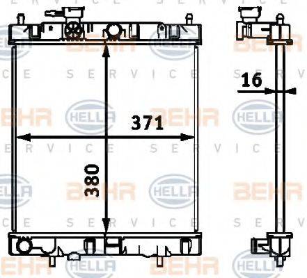 BEHR HELLA SERVICE 8MK376718431 Радіатор, охолодження двигуна