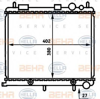 BEHR HELLA SERVICE 8MK376718611 Радіатор, охолодження двигуна