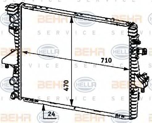 BEHR HELLA SERVICE 8MK376719181 Радіатор, охолодження двигуна