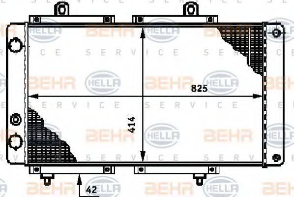 BEHR HELLA SERVICE 8MK376720071 Радіатор, охолодження двигуна