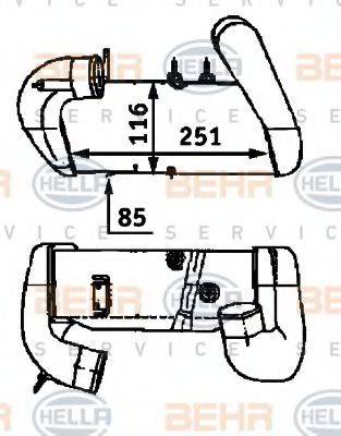 BEHR HELLA SERVICE 8ML376723271 Інтеркулер