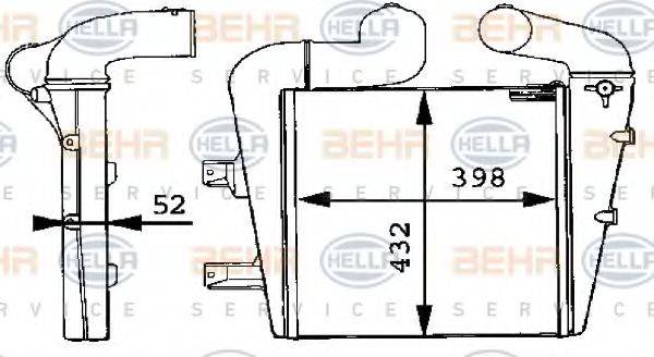 BEHR HELLA SERVICE 8ML376723611 Інтеркулер