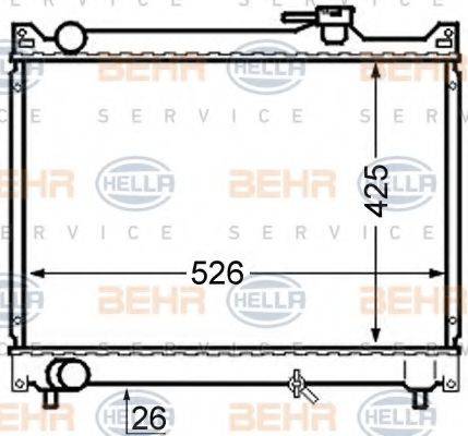 BEHR HELLA SERVICE 8MK376724661 Радіатор, охолодження двигуна