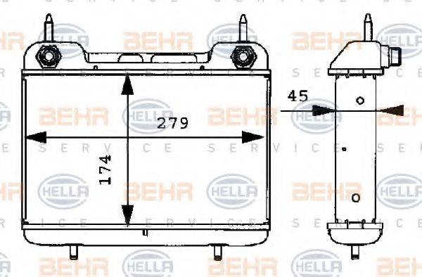 BEHR HELLA SERVICE 8MO376725371 масляний радіатор, моторне масло