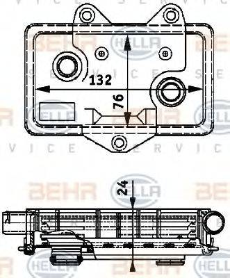 BEHR HELLA SERVICE 8MO376726051 масляний радіатор, моторне масло