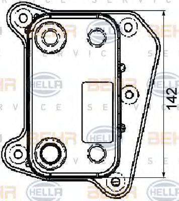 BEHR HELLA SERVICE 8MO376726091 масляний радіатор, моторне масло