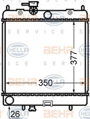 BEHR HELLA SERVICE 8MK376726691 Радіатор, охолодження двигуна