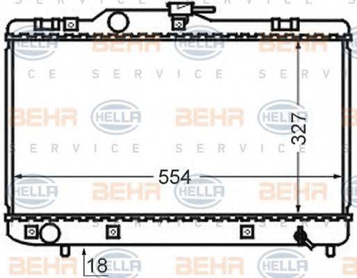 BEHR HELLA SERVICE 8MK376727701 Радіатор, охолодження двигуна