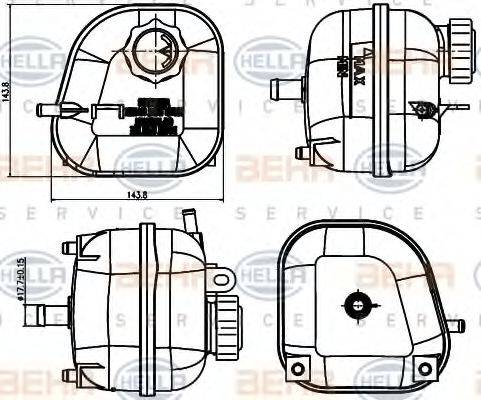 BEHR HELLA SERVICE 8MA376737181 Компенсаційний бак, охолоджуюча рідина